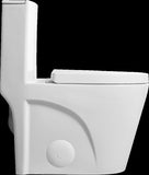 One-Piece Toilet, 1.1/1.60 GPF Water-Efficient Dual-Flush Elongated Comfort Height Floor Mounted, W1573P201343