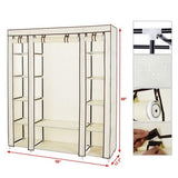 ZNTS 69" Portable Clothes Closet Wardrobe Storage Organizer with Non-Woven Fabric Quick and Easy to 29697868