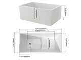 43" Acrylic Freestanding Bath tubs Modern Soaker Tubs in White T3785P380644