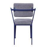 ZNTS Grey and Blue Open Back Upholstered Office Chair B062P186424