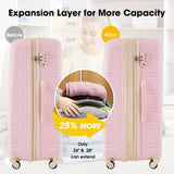 3 Piece Luggage Set Hardside Spinner Suitcase with TSA Lock 20" 24' 28" Available PP191030AAU