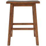 TOPMAX Farmhouse Rustic 2-piece Counter Height Wood Kitchen Dining Stools for Small Places, Walnut WF285473AAD