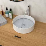 15.75"x15.75" White Ceramic Vessel Bathroom Sink W1243P290622