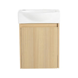 16 "Bathroom Vanity Sink Combo for Space, Modern Bathroom Vanity with Ceramic Sink, W1972P190339
