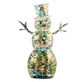 4FT Lighted Iridescent Snowman Christmas Decorations, Pre-lit Holiday Decor with 100 Warm White LED 15924623