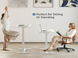 Adjustable Overbed Table with Wheels, Mobile Rolling Laptop Desk, Tilting Bedside Table for Laptop, 91817234