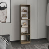 Home Slim Design Bookcase With 5-Tier Shelves, Natural Oak B200P335316