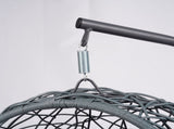 Cat Swing Bed with Stand & Cushion, Cat Egg Chair with Rattan Wicker Appearance, Indoor Hanging 05489427