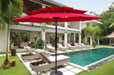9Ft 3-Tiers Outdoor Patio Umbrella with Crank and tilt and Wind Vents for Garden Deck Backyard Pool W65627937