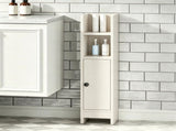 Slim Freestanding Bathroom Storage Cabinet, Narrow Floor Organizer with Open Shelves & Adjustable 49368618