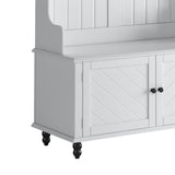 ZNTS U-Can Hall Tree with 4 Hooks , Coat Hanger, Entryway Bench, Storage Bench, 3-in-1 Design, 40INCH, WF311920AAK