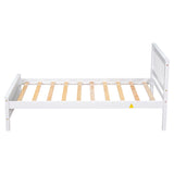 Twin Bed with Headboard and Footboard for Kids, Teens, Adults,with a Nightstand,Wite W50459230