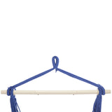 Distinctive Cotton Canvas Hanging Rope Chair with Pillows Blue 14232783