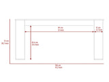 Writing Desk with Ample Workstation and Sturdy Legs, Light Oak B097133091