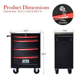 4 Drawers Multifunctional Tool Cart with Wheels,Metal Rolling Tool Cart Storage for Garage Workshop W1102P245246