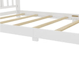 Twin Size Platform Bed Frame Headboard, Solid Wood Low Profile Platform Bed Frame, Floor Bed W1580P438797
