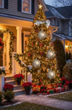 4PCS Set 4.7" Christmas Glass Ball Ornaments Holiday Tree Hanging Decorations Party Decor Supplies 88655594