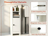 Slim Freestanding Bathroom Storage Cabinet, Narrow Floor Organizer with Open Shelves & Adjustable 49368618