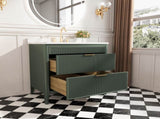 Fully Assembled 36'' Green Freestanding Single Sink Bathroom Vanity with Solid Wood Construction and W1826P308980