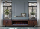 Radiance 94 inch Fireplace TV Stand, for TVs up to 100 inches, Rosewood Finish B108P345211