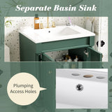 24'' Bathroom Vanity with Top Sink, 2-Tier Modern Bathroom Storage Cabinet, Single Sink Bathroom N710P190503F