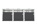 Garbage Bin Shed Stores 3 Trash Cans with Pneumatic Support Rod, with Lockable Doors & Waterproof W1598P357716
