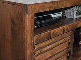 72 inch TV Stand Console for TVs up to 85 inches, No Assembly Required, Whiskey Finish B108P160186