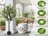 6FT Tall Artificial Plant Greenery Natural Artificial Tree Faux Potted Tree with Natural Look Leaves 39819826