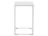 48*28*58cm C Type Single Layer MDF Iron Rectangle White Triamine Side Table White Spray 64750440