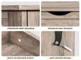 4-Drawer Density Board Triamine Veneer Bathroom Cabinet 11.82*11.82*32.29in Washed Grey 11651926