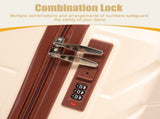 20 Inch ABS Hard Shell Travel Checked Luggage - Scratch Resistant Surface Four Multi-Directional W2787P437246
