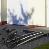 ZNTS 8' Threshold Ramp,Portable Wheelchair Ramp,Carpeted Foldable Handicap Ramp, 95857667