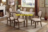 ZNTS Transitional Rustic Oak and Beige Side Chairs Set of 2 Chairs Dining Room Furniture Padded fabric B011109808