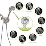 Multi Function Dual Shower Head - Shower System with 4.7" Rain Showerhead, 8-Function Hand Shower, W124362293