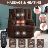 Dual Motor Heat Massage Infinite Position Up to 350 LBS Electric Power Lift Recliners with W3224P288490