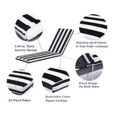 ZNTS 2PCS Set Outdoor Lounge Chair Cushion Replacement Patio Funiture Seat Cushion Chaise Lounge Cushion 99316571