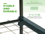 4 Tier Mini Greenhouse with PE Cover & Roll-Up Zipper Door, Portable Waterproof Greenhouse for 11350869
