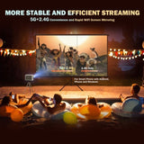 DBPOWER 5G WiFi Mini Bluetooth Projector 4K Support, 300 ANSI HD 1080P Portable Video Projector, 12804952