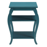 Teal 2-shelf End Table B062P181377