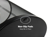 Mesh Trash Can, Set of 3, Waste Paper Basket, Metal, 11.5"L x 11.5"W x 13.75"H, Black 76567002