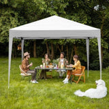 ZNTS 3 x 3m Two Doors & Two Windows Practical Waterproof Right-Angle Folding Tent White 31516518