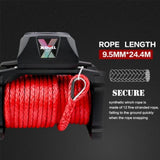 ZNTS X-BULL Electric Winch XPV 14500 LBS 12V Synthetic Red Rope New Arrival Jeep Towing Truck 4WD W121843558
