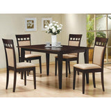 Beige and Cappuccino Upholstered Side Chairs B062P145462