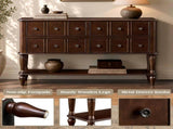 Vintage Console Table with Solid Wood Legs, 47.8'' Entryway Sofa Table with 4 Storage Drawers and W1202P509849