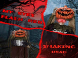 5.6ft Halloween Decorations Outdoor Life Size Animatronics Ghost with Pumpkin Head, Sound-Actived 09096478