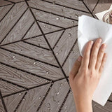 Plastic Composite Deck Tiles Set of 35pcs, Composite Decking Resist Rust, Water, Weather, Easy to W2805P190840