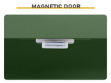 2-Drawer 2-Cabinet-Door Vertical-Grain MDF Painted Bathroom Cabinet 23.62*11.81*43.31in Green 97113183
