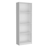 Home Bookcase with 4-Shelf Modern Display Unit for Books and Decor -White -Office B200137827