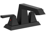 2-Handle Bathroom Sink Faucet Matte Black 4 Inches Centerset 3 Hole with Pop Up Drain & Supply 06693792