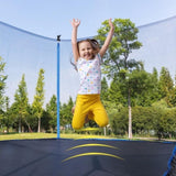 14FT Trampoline with Safety Enclosure Net,Heavy Duty Jumping Mat Spring Cover Padding for Kids W28580537